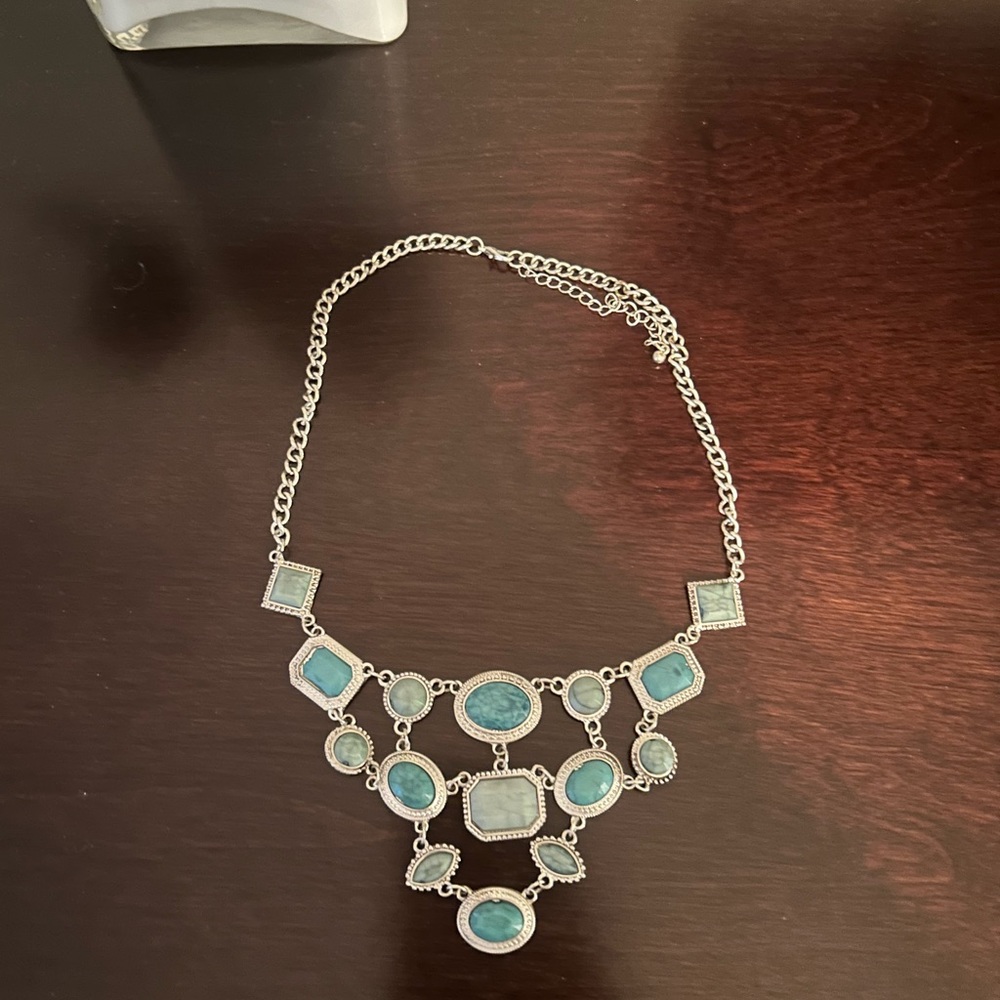 Turquoise silver necklace